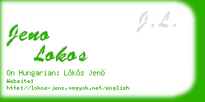 jeno lokos business card